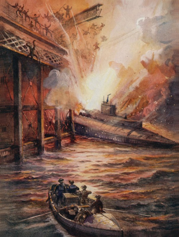 Ponorka C3 plná výbušnin nabíjí krtka v Zeebrugge od English School
