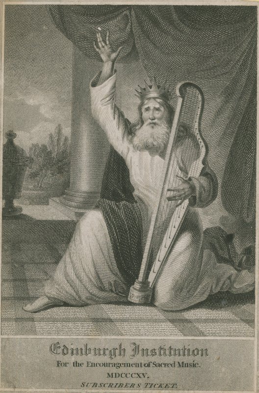 Předplatitelská vstupenka do Edinburského institutu pro podporu duchovní hudby, 1815 od English School