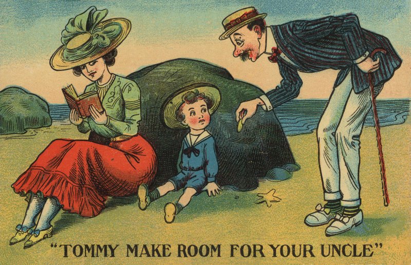 Nápadník podplácí dítě, aby mu pomohlo (barva litho) od English School