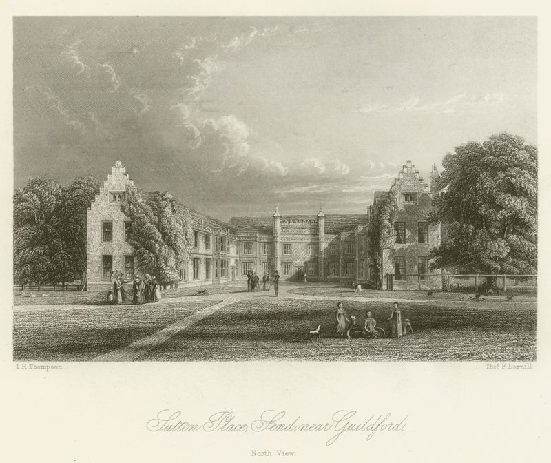Sutton Place, Send, poblíž Guildford, North View (rytina) od English School