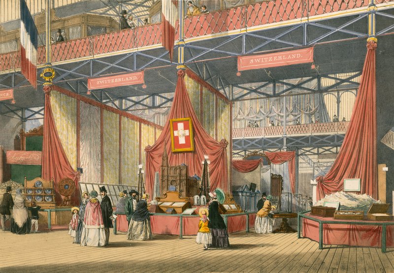 Švýcarská část Velké výstavy z roku 1851 od English School