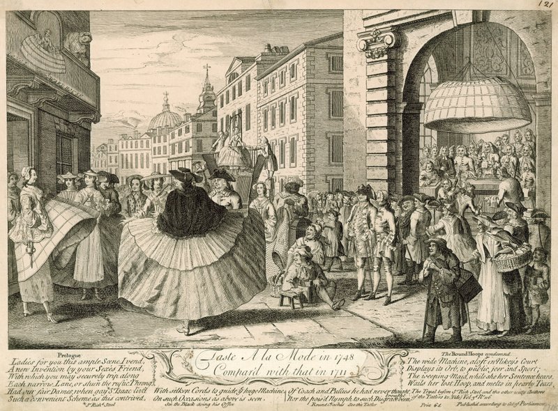 Chuť a la mode v roce 1748 ve srovnání s rokem 1711 od English School