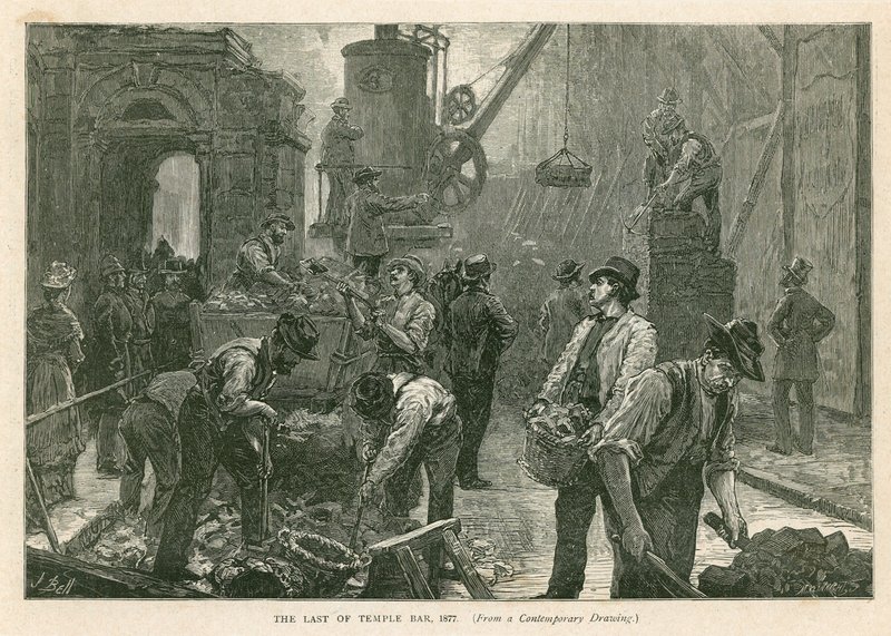 Temple Bar, Londýn, Demolice, 1877 od English School