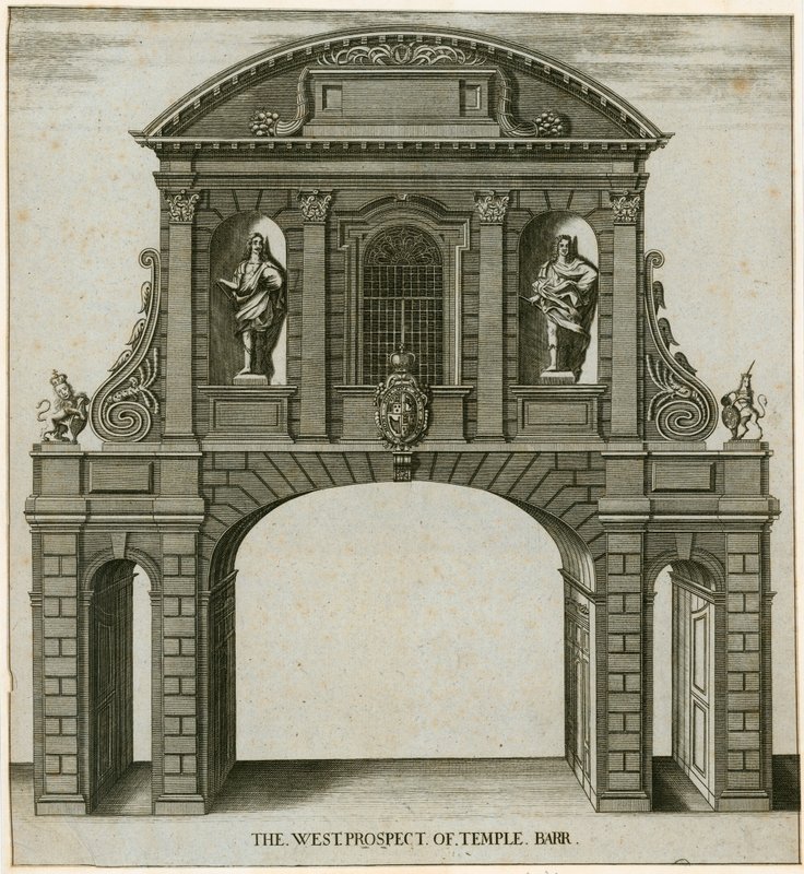 Temple Bar, Londýn, The West Prospect od English School