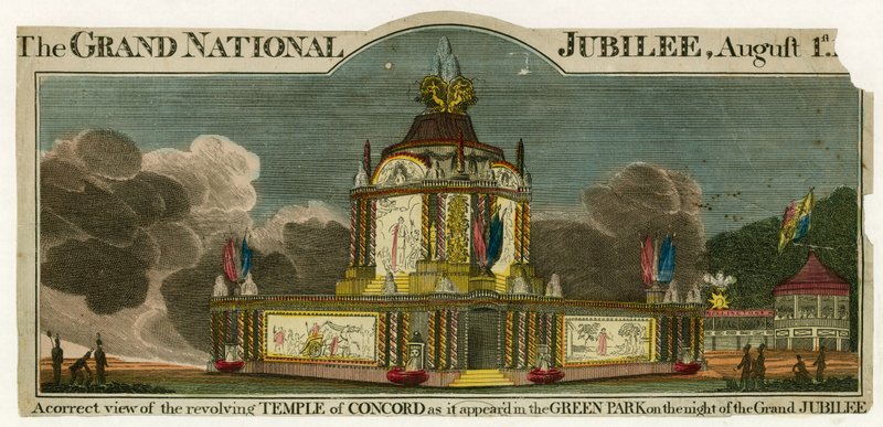 Temple of Concord na oslavu míru z roku 1814 od English School