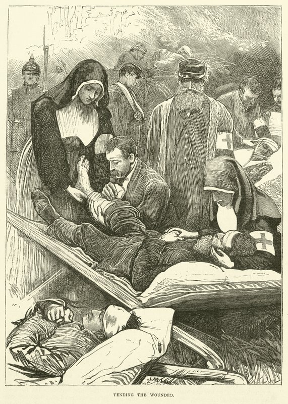Péče o raněné, září 1870 od English School