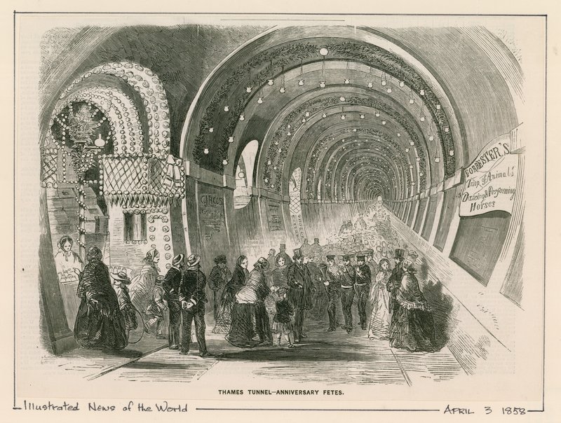 Thames Tunnel - výročí slavnosti od English School