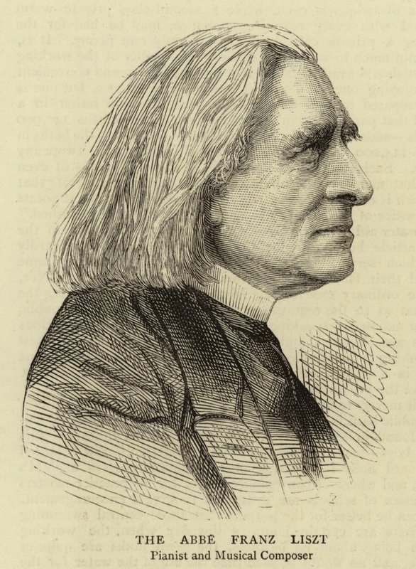 Opat Franz Liszt (rytina) od English School