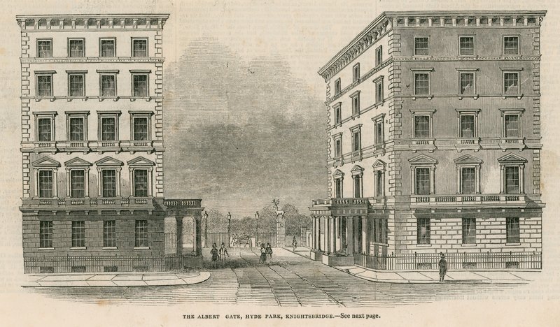 Albert Gate, Hyde Park, Knightsbridge od English School