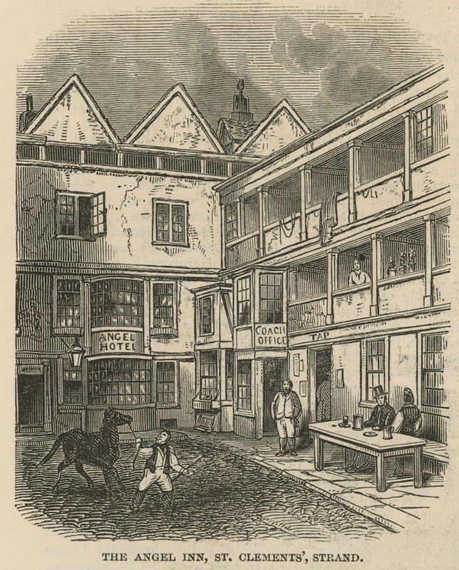The Angel Inn, St Clements, Strand, Londýn od English School