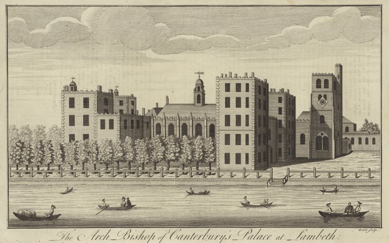 Arcibiskup z Canterburského paláce v Lambeth od English School