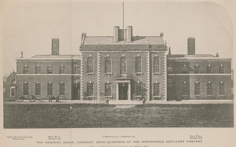 The Armory House, Finsbury, velitelství ctihodné dělostřelecké roty od English School