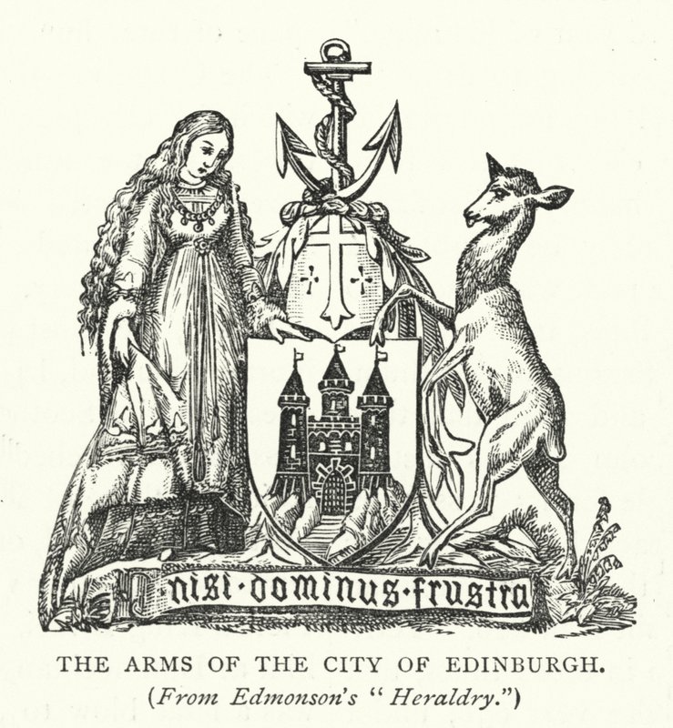 The Arms of the City of Edinburgh (rytina) od English School