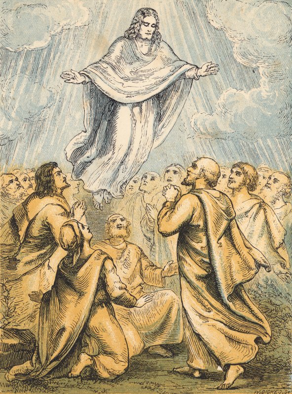 The Ascension (barevná rytina) od English School