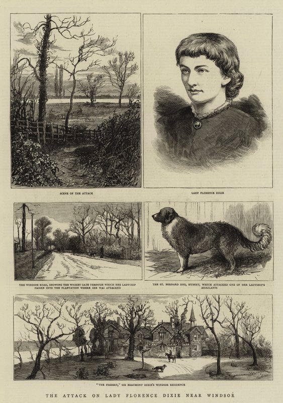 Útok na lady Florence Dixie poblíž Windsoru od English School