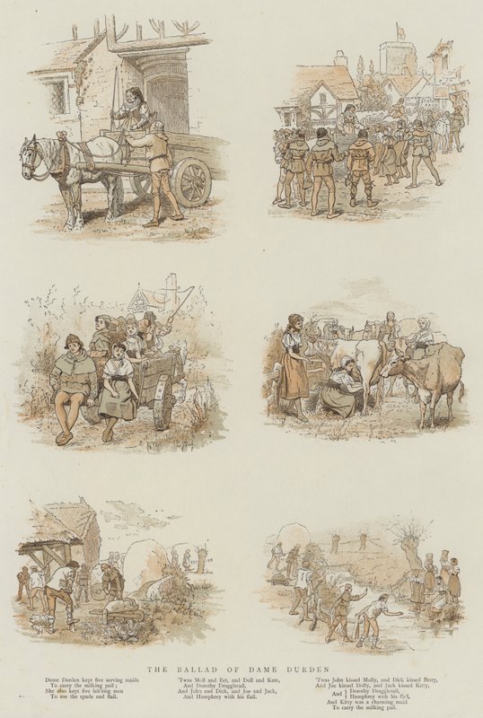 Balada o Dame Durdenové (barevná litografie) od English School