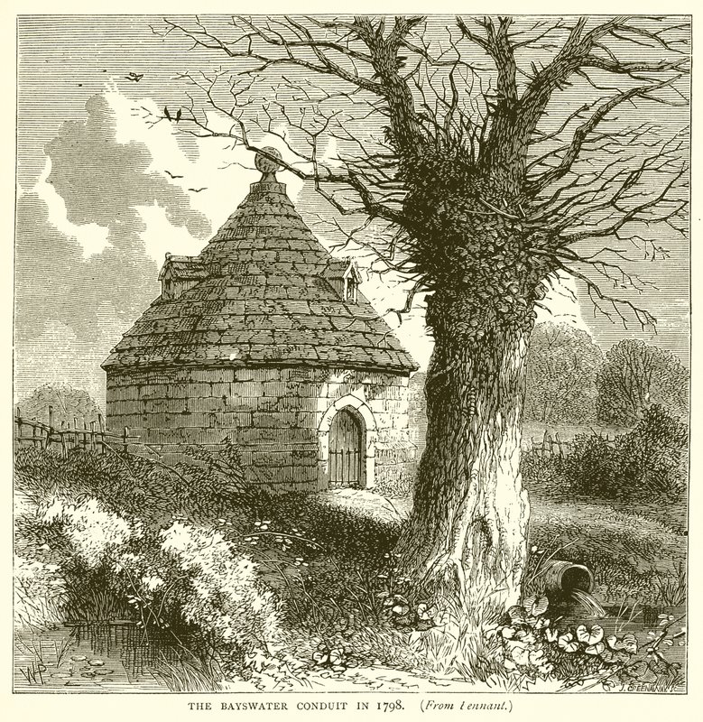 Bayswater Conduit v roce 1798 od English School