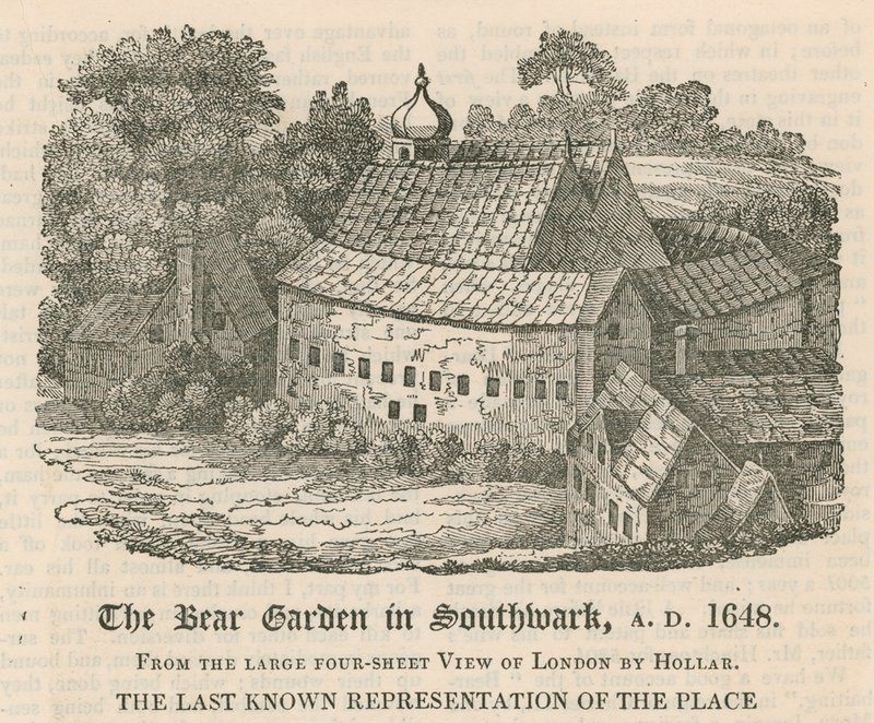 Medvědí zahrada v Southwarku, AD 1648 od English School