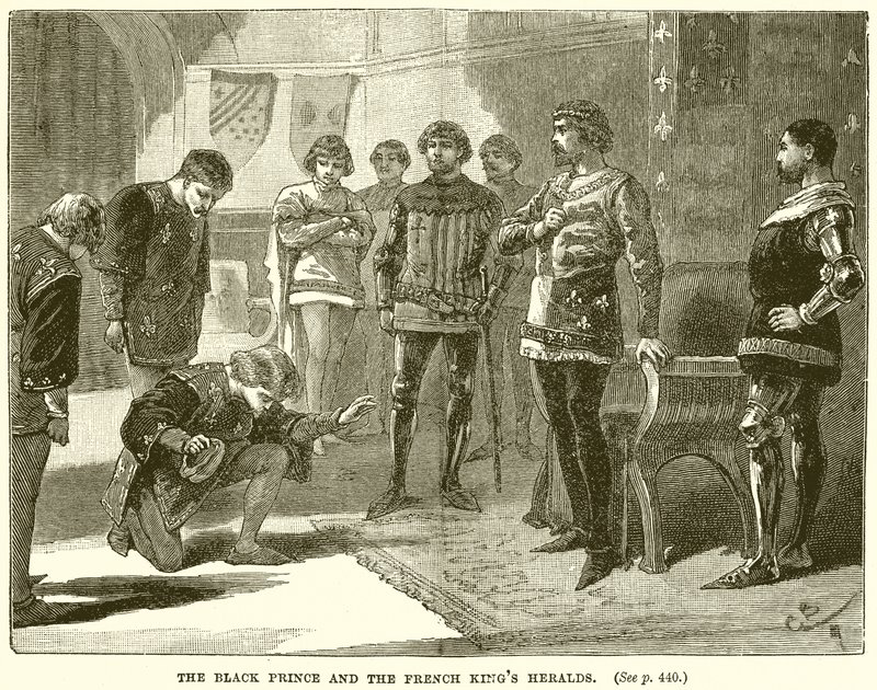Černý princ a heroldové francouzských králů od English School
