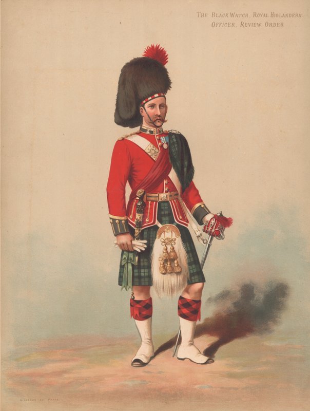 The Black Watch, Royal Highlanders, Officer, Review Order od English School