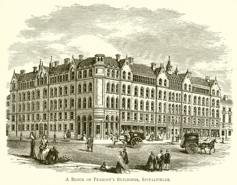 Blok budov Peabody, Spitalfields od English School