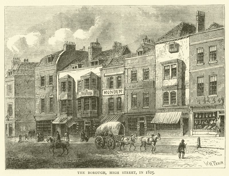 The Borough, High Street, v roce 1825 od English School