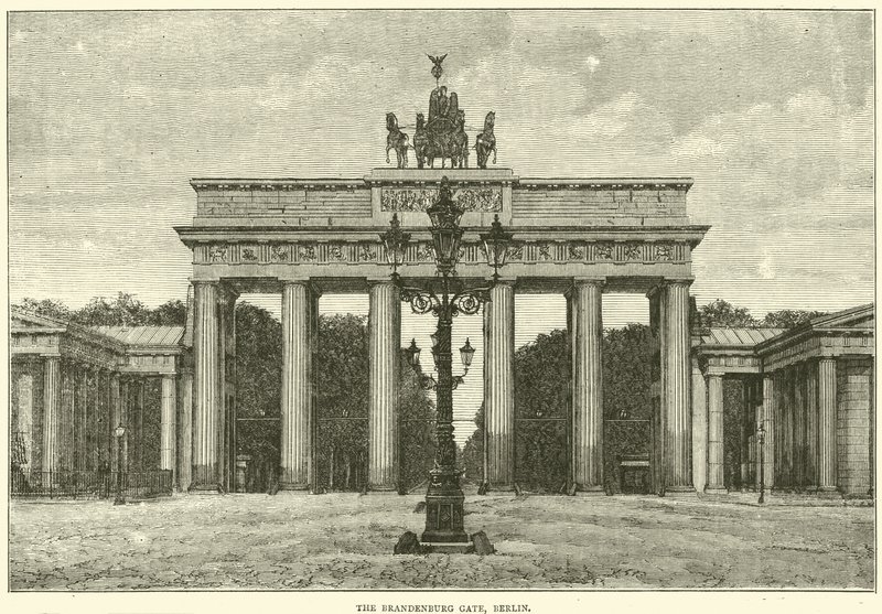 Braniborská brána, Berlín, 1870 od English School