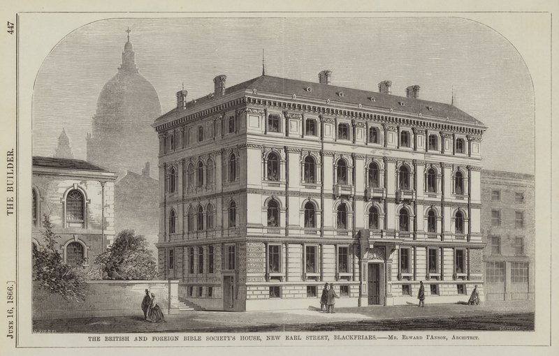 Dům britské a zahraniční biblické společnosti, New Earl Street, Blackfriars, pan Edward I