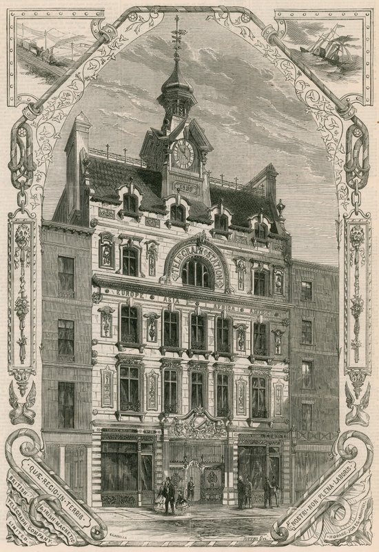 The British and Irish Magnetic Telegraph Companys Offices, Threadneedle Street, Londýn od English School