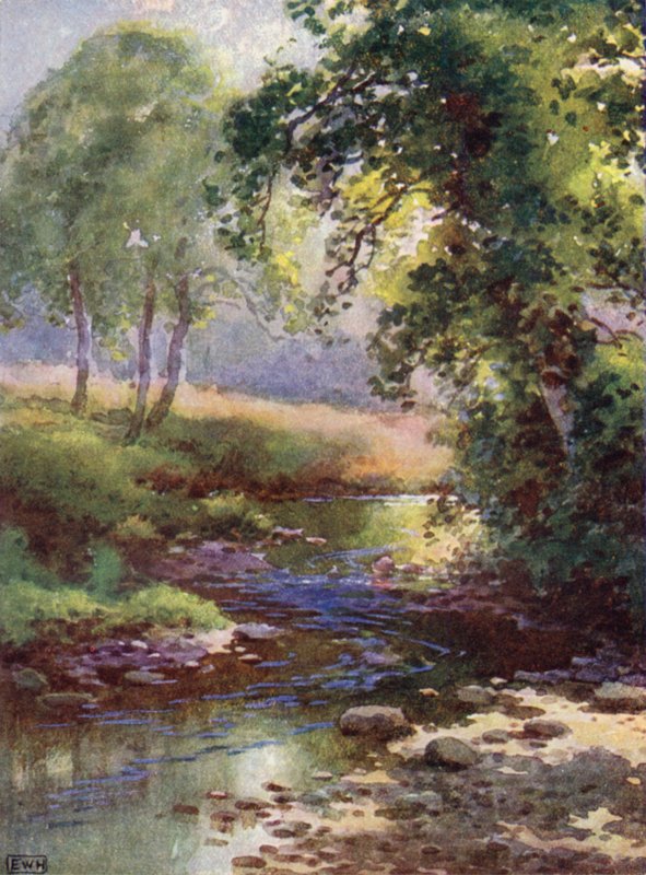 Potok (barevná litografie) od English School