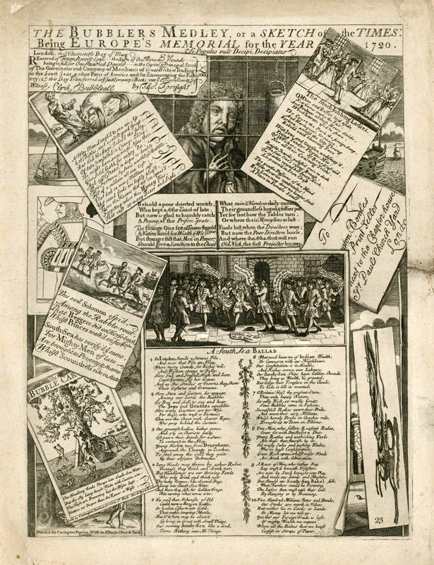 The Bubblers Medley, aneb Sketch of the Times, je evropským památníkem pro rok 1720 od English School