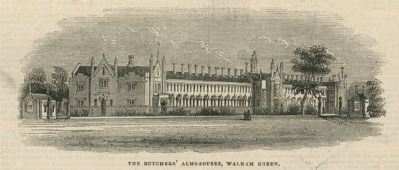 The Butchers Almshouses ve Walham Green od English School