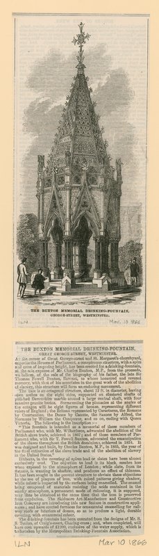Buxtonova pamětní fontána, St Margarets Westminster od English School