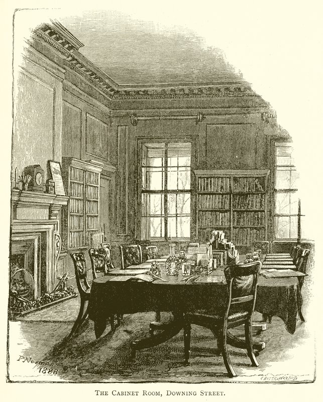 Kabinet, Downing Street od English School