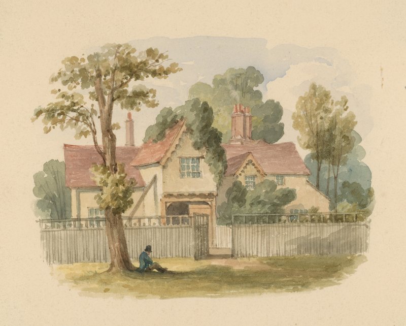 The Cake House, Hyde Park, Londýn (wc na papíře) od English School