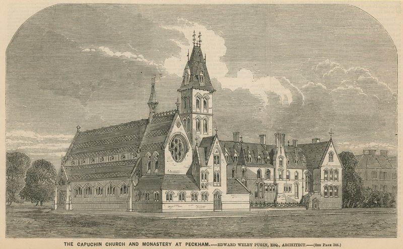 Kapucínský kostel a klášter v Peckhamu od English School