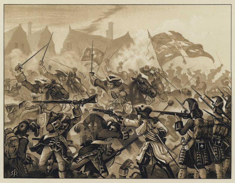The Caribineers at Ramilies, 23. května 1706 od English School