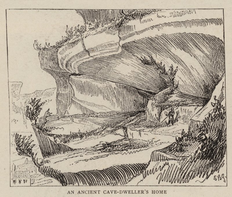 The Cave-Dwellers of the Vezere (rytina) od English School