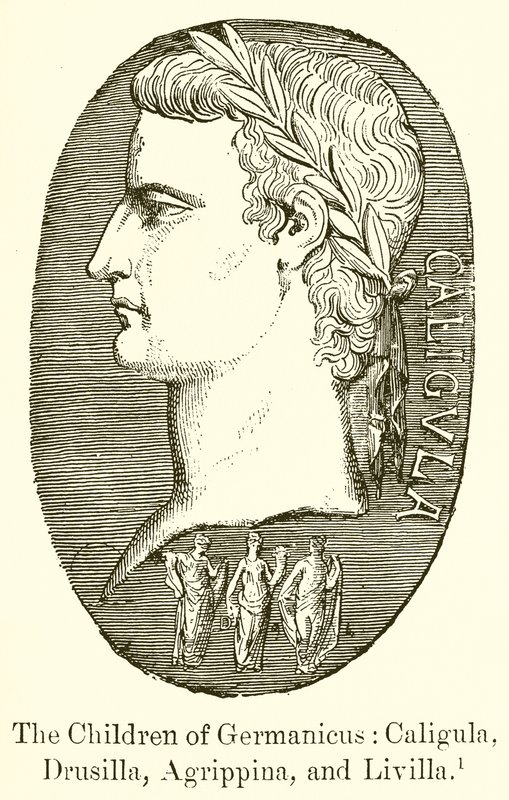 Germanicovy děti: Caligula, Drusilla, Agrippina a Livilla od English School