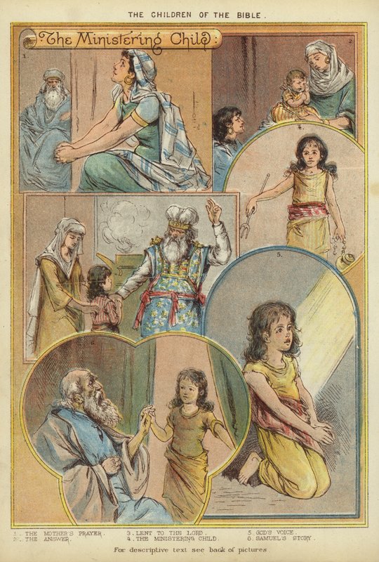 Děti Bible: Sloužící dítě (chromolitho) od English School