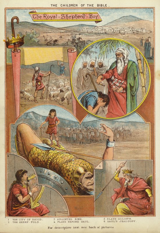 The Children of Bible: The Royal Shepherd Boy (chromolitho) od English School
