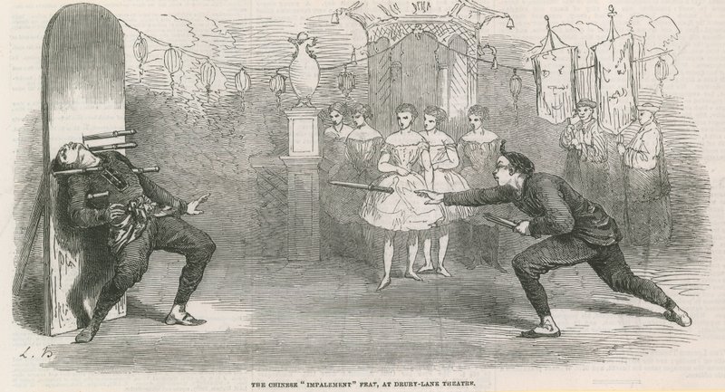Čínský napichovací výkon v divadle Drury Lane od English School