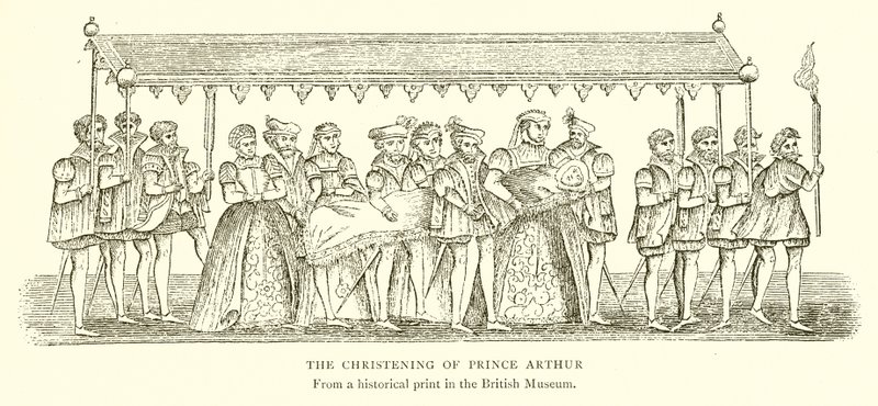 Křest prince Artuše od English School