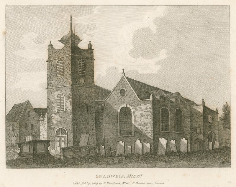 Kostel svatého Pavla, Shadwell, Londýn od English School