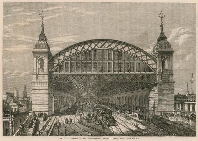 City Terminus South-Eastern Railway, Cannon Street, Londýn od English School