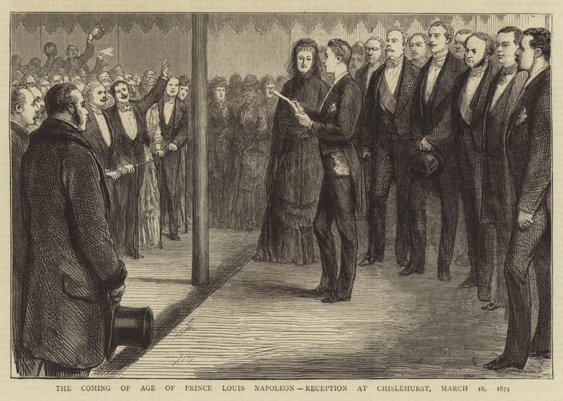 Dospívání prince Louise Napoleona, recepce v Chislehurst od English School