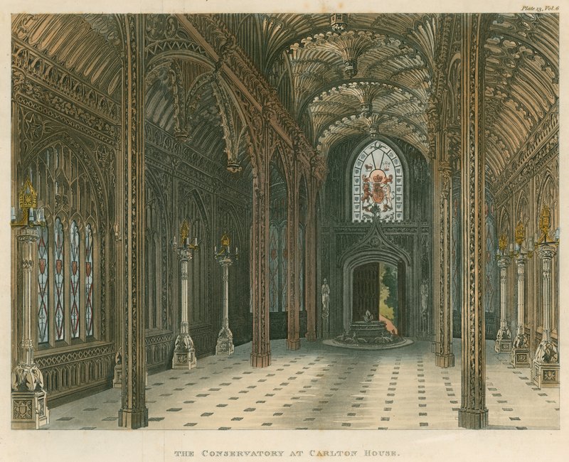 Konzervatoř, Carlton House, Londýn od English School