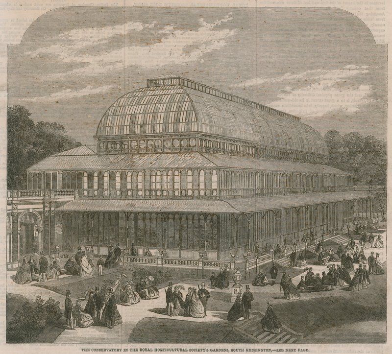 Konzervatoř v zahradách Royal Horticultural Society, South Kensington od English School