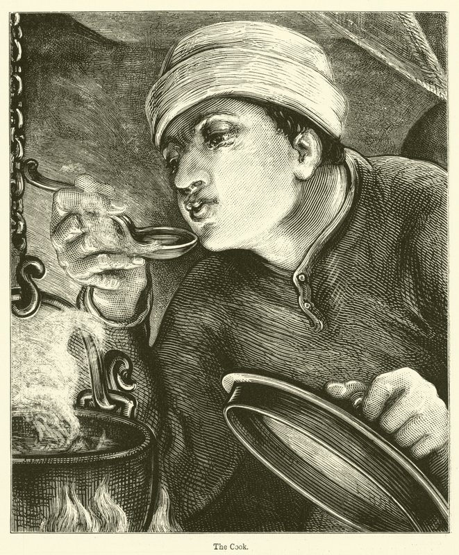 The Cook (rytina) od English School