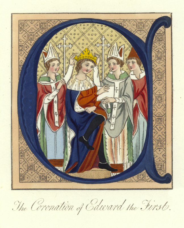 Korunovace anglického krále Edwarda I., 1274 od English School
